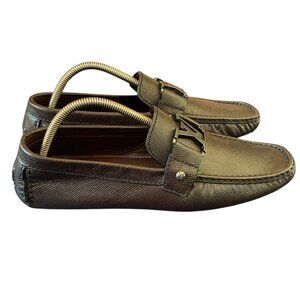 Louis Vuitton Men's Brown Loafers Size 8 Authentic 100%